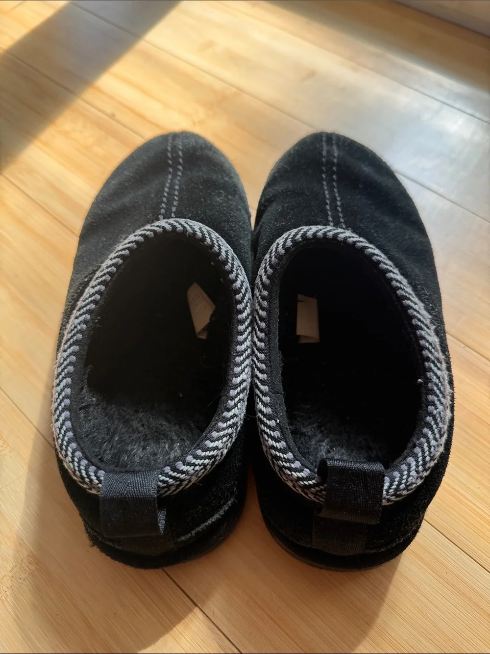 UGG Kids Black Slip-On Cozy Mules
